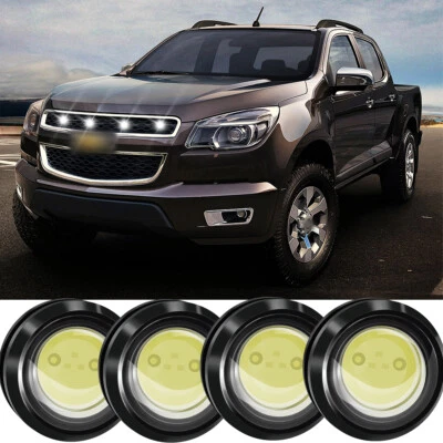 Luces blancas del capó de la parrilla delantera de 4 piezas para camioneta Honda Ridgeline Foto 1 de 4