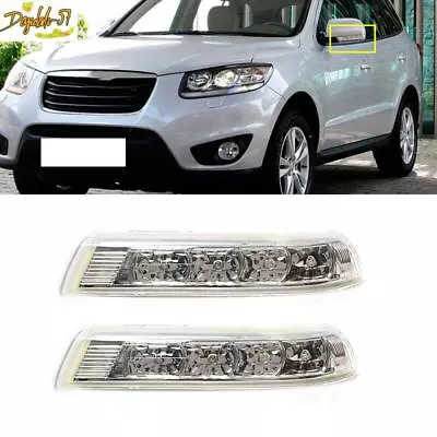 2pcs Rearview Mirror Turn Signal Light For Hyundai Santa Fe 2010-2012 - Image 1 of 2