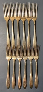 Juego de 12 tenedores de cena plato comunitario - con monograma - Imagen 1 de 5