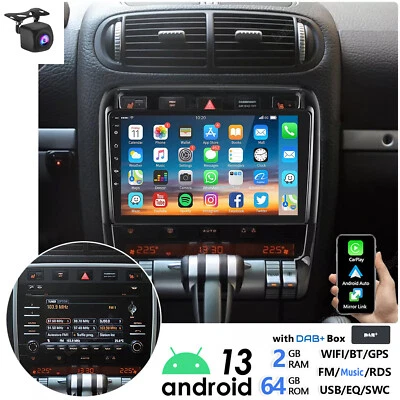DAB+ 64G Android 13 CarPlay Für Porsche Cayenne 9PA 2002-2010 Autoradio GPS WIFI - Bild 1 von 4