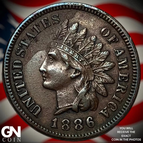 1886 Type 1 Indian Head Cent Penny  Q2658 Cover