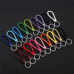 Rope Keychain Ornament Accessories Leather Automobile Hanging Key String String - Picture 1 of 14