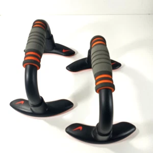 Nike Entrenamiento Ejercicio Push Up Grips Soportes Barras Negro y Naranja - Imagen 1 de 6