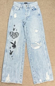 Playboy by Pacsun Playboy Club Distressed Damen Jeans Gr. 24 (25x30,5) - Bild 1 von 11