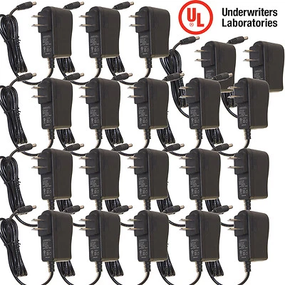20pcs UL Certified AC 1 Amp, 1000mA Adapter Power Supply 12V DC Charger - Image 1 of 4