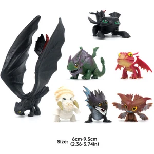 7pcs How to Train Your Dragon Action Figure Night Fury Model Toothless Toys Gift - Picture 1 of 8