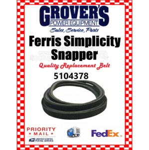Ferris Replacement Drive Belt 5104378 & 84003255 Fits IS3200 ISX3300 SRSZ2 SRSZ3 - Picture 1 of 1