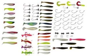 39 Gummiköder Gummifisch Zander Hecht Barsch DropShot Cheburashka Rig Blei Haken - Bild 1 von 6