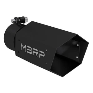MBRP T5169BLK Stainless Black Hexagon 3 inch Universal Fit Exhaust Tail Pipe Tip - Picture 1 of 2
