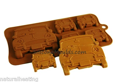 MINI Vehículo Coche Novedad Silicona Chocolate Molde Resina Crayón Molde Artesanal Foto 1 de 3