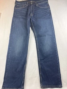 Jeans uomo Levi's 505 denim blu scuro taglia 36/32 - Foto 1 di 7