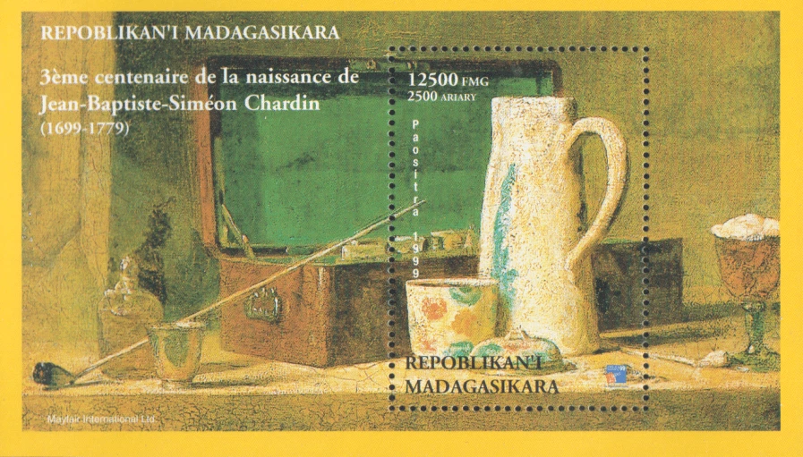 Arte/Artista/Jean Baptiste Simeon Chardin de Madagascar S/S 1999 MNH Foto 1 de 1