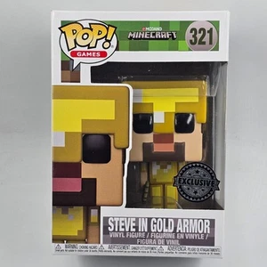 Pop Vinyl 321 Minecraft Steve in Gold Armor (Exclusive) - Picture 1 of 3