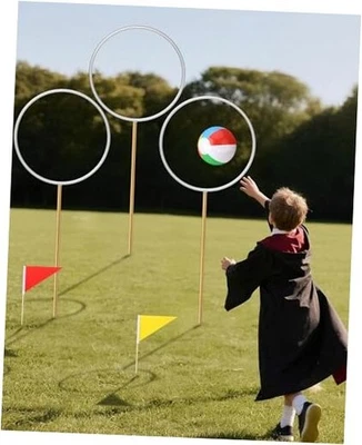 Juego de aros redondos dorados de Halloween que incluye 3 anillos grandes de fiesta temáticos mágicos 5  Foto 1 de 4