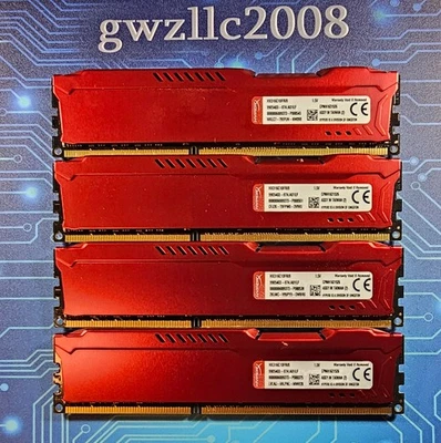 32GB (4x8GB) PC3-12800u DDR3-1600MHz 2Rx8 Non-ECC Kingston HX316C10FR/8 - Image 1 of 2