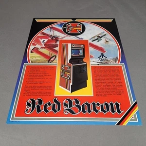 Vintage Red Baron Arcade Video Game Flyer 1981 Atari Retro Promo Advertisement - Picture 1 of 6