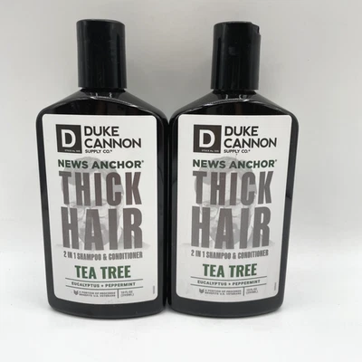 Duke Cannon News Anchor Hair Wash Tea Tree Shampoo & Conditioner 12 Oz 2 Pack - Image 1 of 4