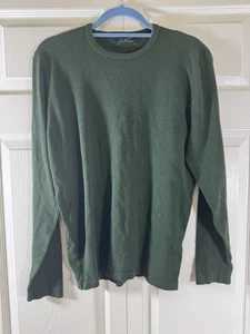 Zara basic Man Mens Sweater Size Medium green long sleeve viscose blend - Picture 1 of 5