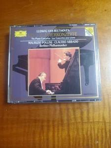 Beethoven DIE 5 KLAVIERKONZERTE Pollini Abbado [DG 3 CD Box Set] CDs NEAR MINT - Bild 1 von 4
