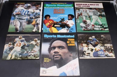Billy Sims Firmado 1979/1980 Sports Illustrated Cubierta + Lote de Fotos Automático ZJ17868 Foto 1 de 4