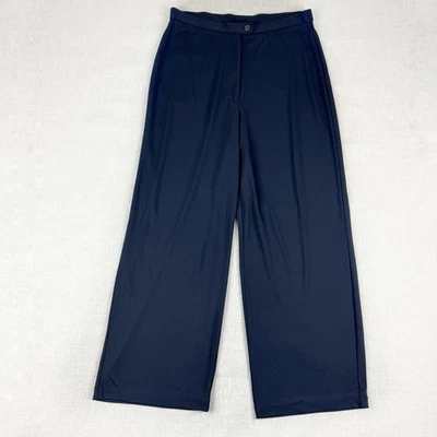 Vintage Express Pants Womens Large Straight Leg Black Lightweight Stretch Korea - Image 1 of 4