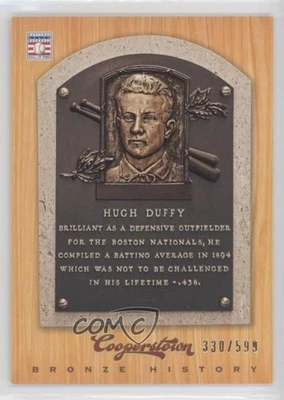 Panini Cooperstown Bronze History 2012/599 Hugh Duffy #29 Salón de la fama Foto 1 de 2