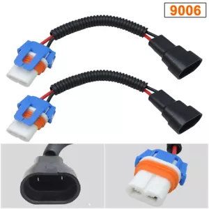 2pcs 9006 HB4 Headlamp Fog Light Ceramic Wiring Harness Adapter Socket Connector - Picture 1 of 4