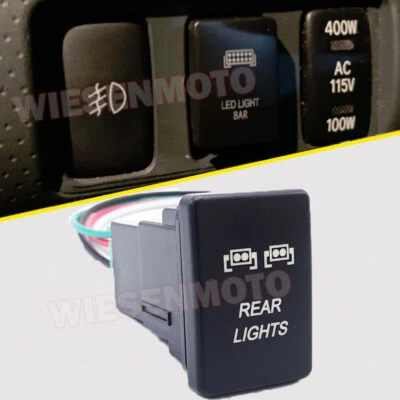 Interruptor basculante de botón + cableado Fit 10-UP Toyota Tundra RAV4 azul "LUCES TRASERAS" Foto 1 de 4