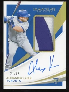 Alejandro Kirk 2021 Panini Immaculate Auto Rookie Patch Relic #d 27/85 Toronto - Picture 1 of 2