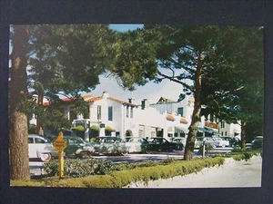 Carmel California Ocean Avenue Stores Old Cars Vintage Postcard 1950s - Picture 1 of 2
