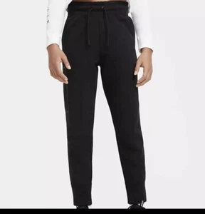 Nike Sportswear Tech Fleece Pants Big Kids Girls SZ Medium Black CZ2595-010 NWT - Picture 1 of 5