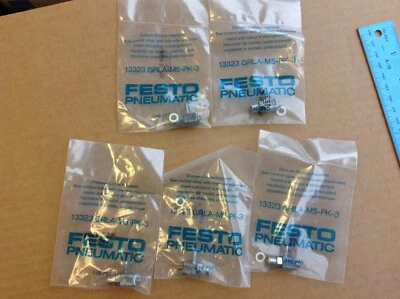 Montaje de gas Festo GRLA-M5-PK-3, NOS, lote de 5 válvulas, 13323 Foto 1 de 4