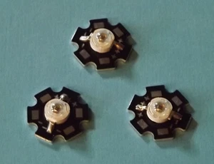 3 x 3W 740nm IR POWER LED on HEATSINK Kühlkörper Emitter Infrarot Infrared 5mm - Bild 1 von 3