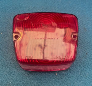 LUCAS L708 REAR LIGHT LENS CLASSIC AEC, GUY & SCAMMELL TRUCKS NEW OLD STOCK - Picture 1 of 3