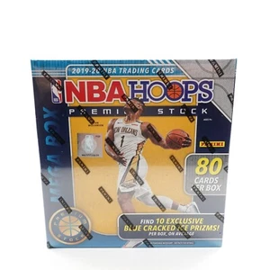2019-20 Panini NBA Hoops Premium Stock Mega Box Blue Cracked Ice New Sealed - Picture 1 of 8