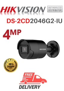 Micrófono construido con cámara IR Hikvision DS-2CD2046G2-IU 4 MP F2.8 AcuSense NEGRO - Imagen 1 de 1