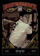 George Kell Detroit Tigers 2013 Panini Cooperstown Green Crystal #54
