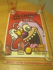 Very GRAPHIC Iowa Micro Brew Beer Advertising Poster - Man Cave  Bar ?