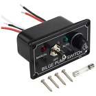 Black Bilge Alarm Pump Switch With LED Indicator DC12V Marine Boat Accessories