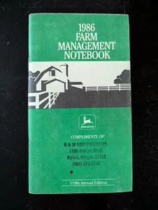 Vintage 1986 John Deere Farm Management Notebook 119th Annual Edition  - Picture 1 of 6