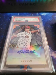 Topps Fire Nick Lodolo RC FA NLO 2022 automático naranja/99 PSA 10!!! Rojos - Imagen 1 de 2