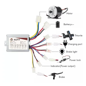 24V 36V 48V 500W Brush Controller For Electric Bike Scooter Speed Brush Motor - Picture 1 of 19