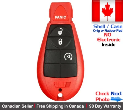 1x. RED New Replacement Keyless Key Fob Case For Chrysler Dodge Caravan Shell. — 第 1/2 张图片
