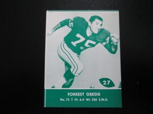 FORREST GREGG 1961 LAKE TO LAKE FOOTBALL CARD # 27 NM+ PACKERS - Picture 1 of 2