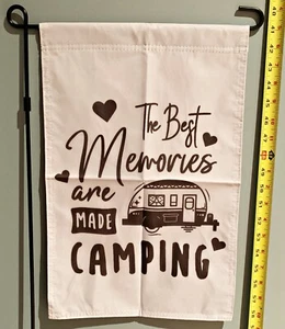Welcome Garden Flag FREE USA SHIP Camping Makes Memories Poster Home Sign 12x18" - Picture 1 of 1