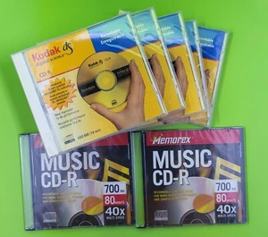 5 Kodak CD-R GOLD Ultima 650 MB/74 min InfoGard e 2 Memorex Music Cd-r 7 totali - Foto 1 di 5