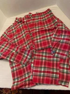 Gymboree Holiday Plaid Dad's Pajama Set Top & Pants Family Sleep Sz Large EUC - Image 1 of 3