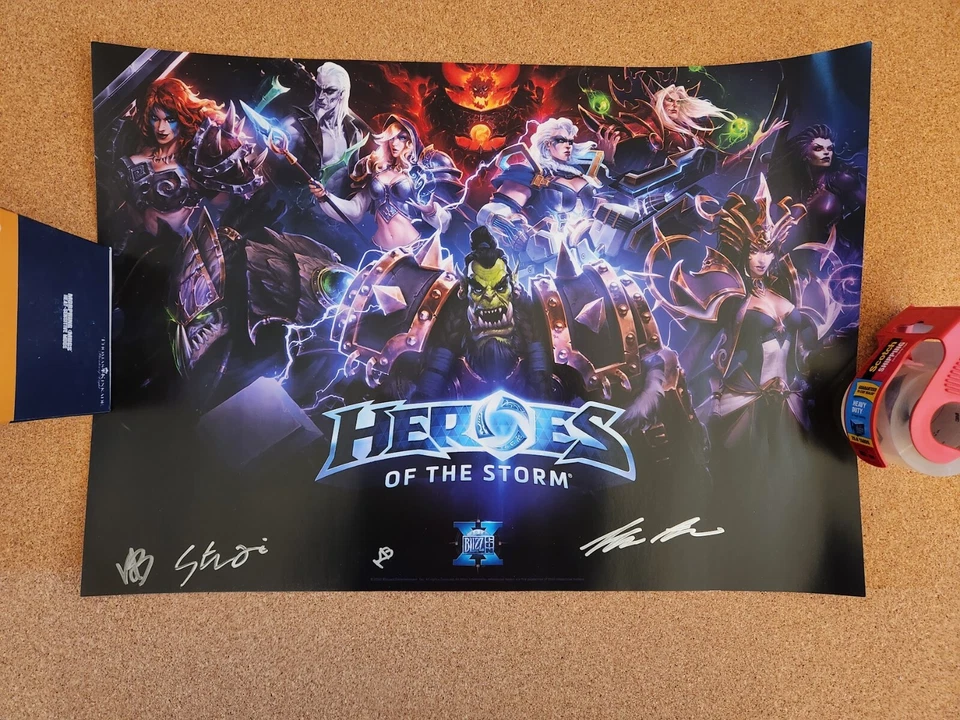 Mini póster firmado por Heroes of the Storm de la Blizzcon 2016 Foto 1 de 1