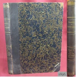 RARE VINTAGE 1896 GERMAN HARDCOVER BOOK - ARCHITECTURE - Picture 1 of 13
