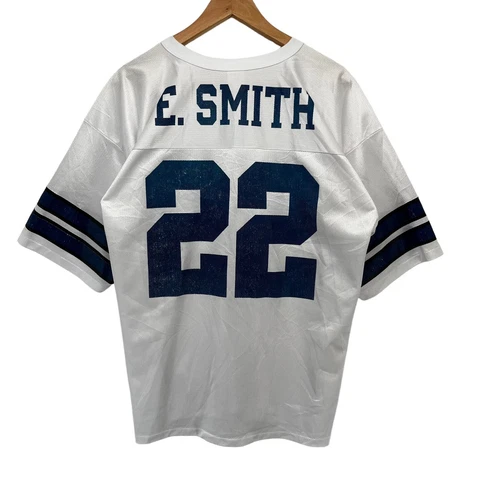 Vintage 90s Logo 7 Emmitt Smith Dallas Cowboys Mesh Football Jersey Sz L Cover